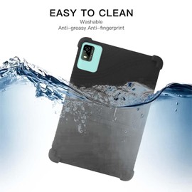 Case for Weelikeit C19W Android 14 Tablet 10 in,Soft Silicone Protector Cover for Weelikeit C19W, Kids Friendly,Adjustable Stand Tablet Cover,4 Corners Thicken Shockproof (Black)