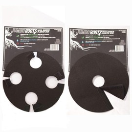 JumboRoots 5 Gallon Organic Gardening Solution – Durable, Reusable, Eco-Friendly – Set of 2 Fabric Mulch for Gardening & Grow Bags for Vegetables, Herbs, and Flowers - 11" Dia (Weed Barrier Disk)