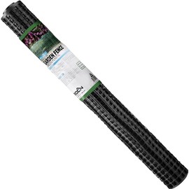 BOEN Garden Fence Temporary Barrier Outdoor Fence for Dog, Rabbit or Deer, Garden Netting Plastic Mesh Plant Protection (4' x 50', Black)
