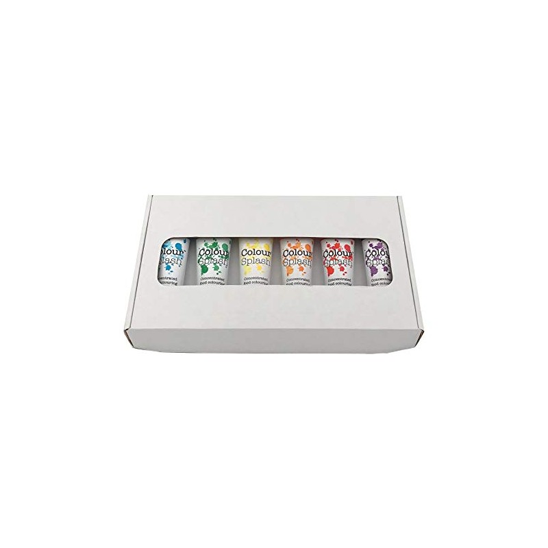 Colour Splash Food Colouring Gel Rainbow Colours 6 Set, supplied
