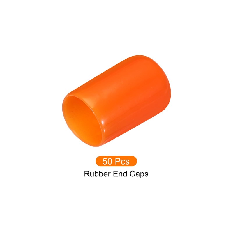 Rebower 50 Pack Screw Thread Protector Cover Rubber End Caps,