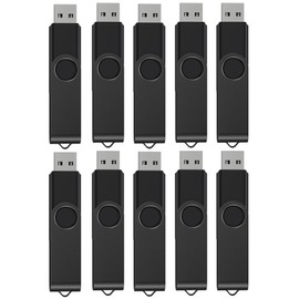 Kepmem USB 2.0 Flash Drive 10 Pack USB Stick 4GB Memory Stick with Lanyard pendrive Black Thumb Drive Plug and Play usb drive Portable USB Drive with Widely compatible