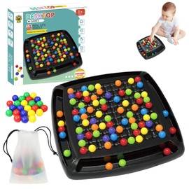 Intellectual Chess Board Rainbow Ball, Ball Removal Chess Board, Rainbow Puzzle Chess, Intelligence Chess Board for Kids Adults (Modern, 120)