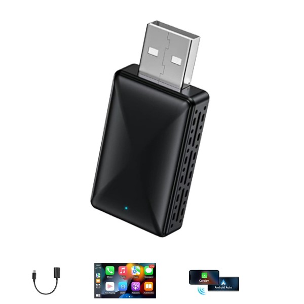 Muachspi Mini Wireless Carplay Adapter 2025, Easy to Set Up