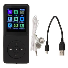 Digital Music Player 1.8 Inch LCD Support Small Memory Card Ultra Thin MP3 MP4 Player with Accessories Black