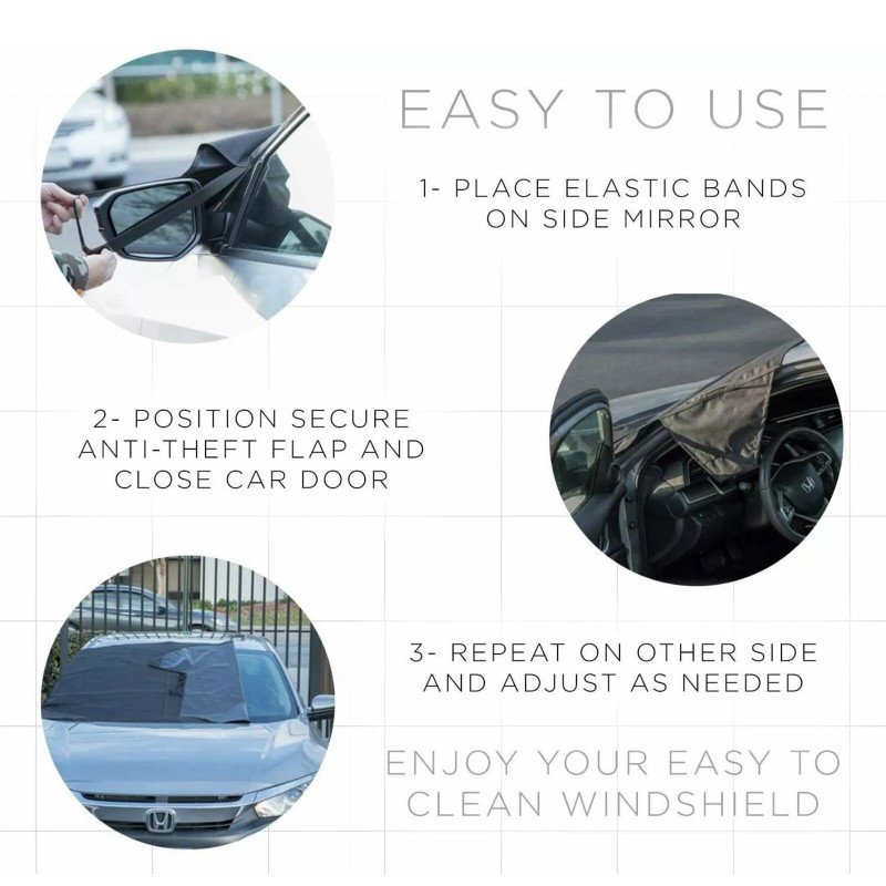 OxGord Car Windshield Cover for Ice and Snow, Waterproof Frost