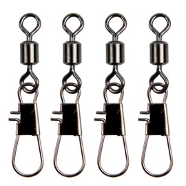 JSHANMEI ®100pcs/lot Ball Bearing Rolling Swivel with Interlock Snap Fishing Tackle Connector (6#)