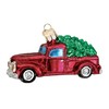 Old World Christmas Truck with Tree Glass Blown Ornament