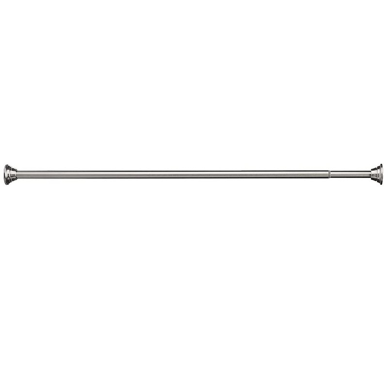 Moen Straight Adjustable Mounted Shower Curtain Rod for Bathroom, Brushed