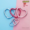 [MUNKEES] Heart Shape Carabiner, Keychain, Aluminum Alloy, Backpack, Bottle Buckle,