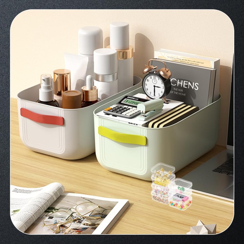 WYAN 32 Pcs Mini Container Boxes, Square Empty Mini Clear