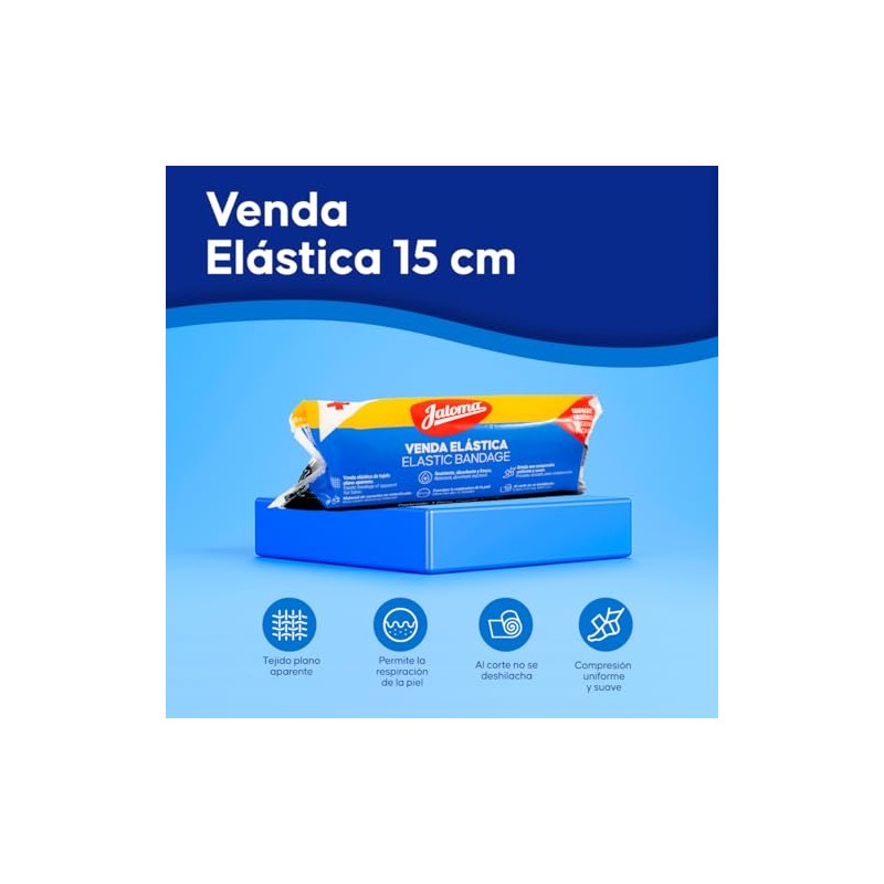 Jaloma | Venda elástica de 15 cm, resistente y fresca,