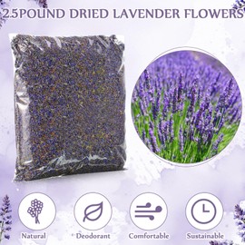Treela 2.5 Pound Dried Lavender Bulk Dry Lavender Buds Fragrant Flower Petals for DIY Wedding Gift Crafts Home Fragrance Sachets