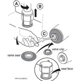 NPH Plumber Pack 2 x Replacement Ideal Standard Armitage SV01967 FLUSHVALVE Seal & Clip