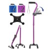 KUAZIDAR Adjustable Cane with Ergonomic Handle & 4-Prong Base for