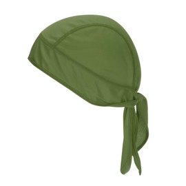 PATIKIL Sweat Wicking Cap, Skull Cap Football for Men Dew Rags Breathable Cooling Helmet Liner Bandana for Cycling Running Sports Hat, Dark Green