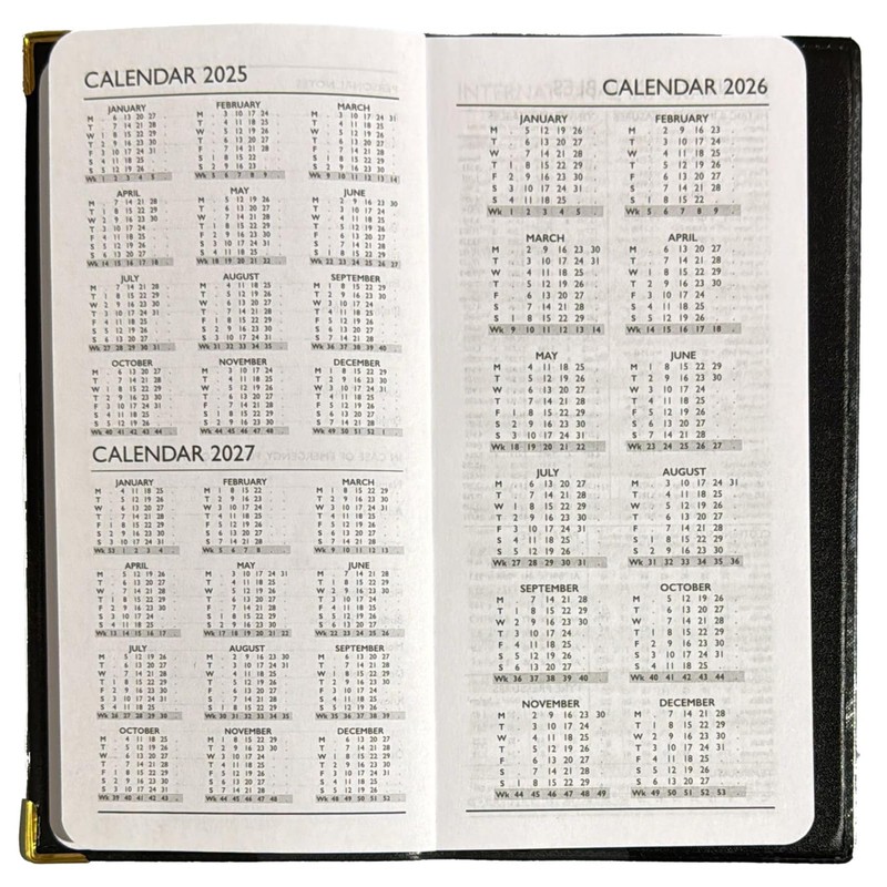 2026 Diary Slim Size Week to View Diaries Full Year