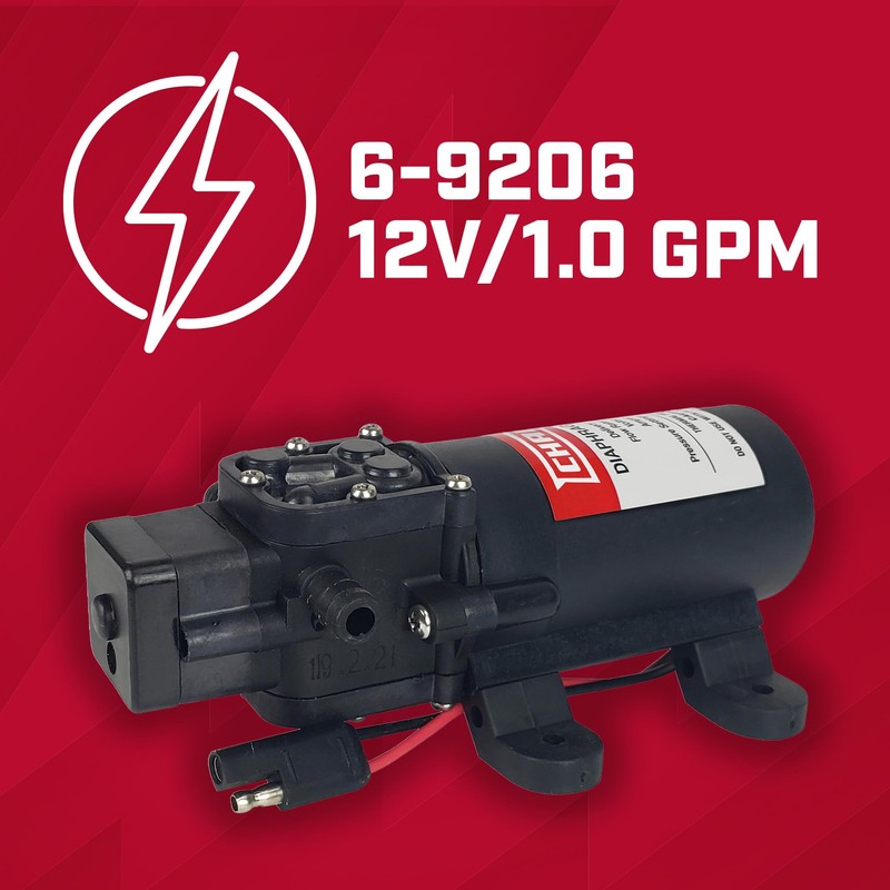Chapin International 6-9206 12V 1.0 GPM Standard Diaphragm Pump, Black