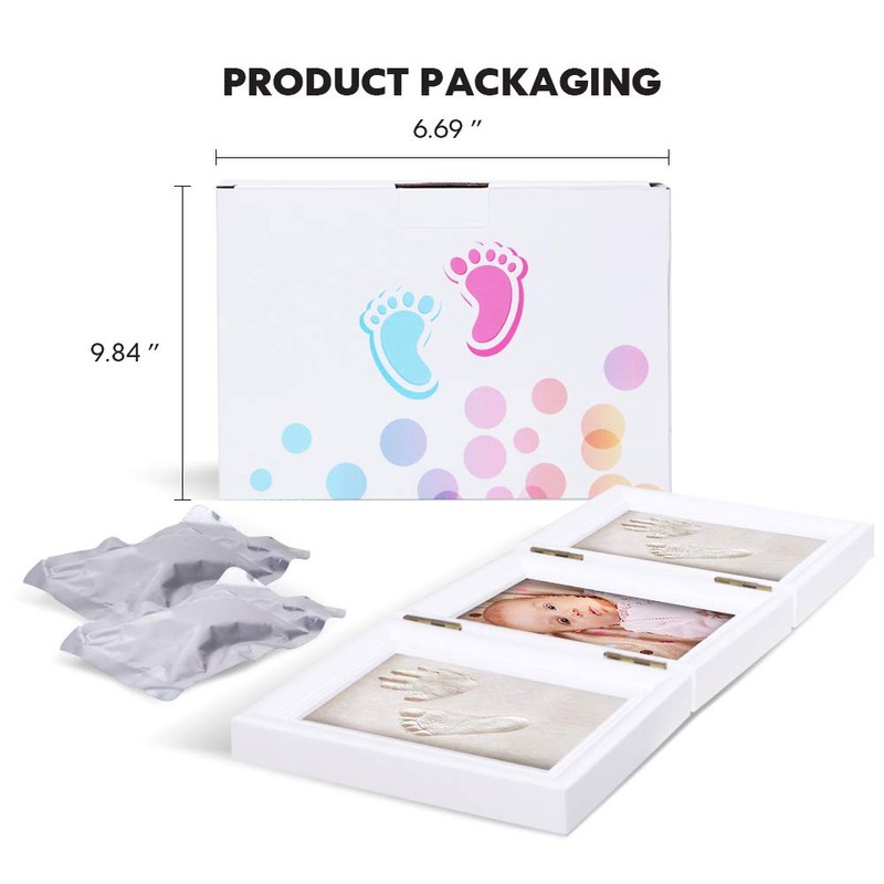 BabyIn Deluxe Casting Keepsake Kit für Baby Handprint oder Footprint
