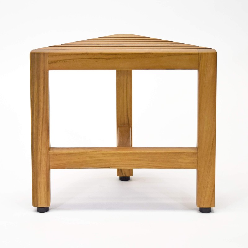 Asta Zini Solid Teak Shower/Bath/Spa Corner Foot Stool, Side Table,