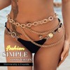 Nicute Women Waist Chain Gold Layered Belly Chains Metal Coins
