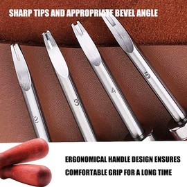 Leather Edge Bevelers 4 PCS Leather Working Tools Leather Skiver for Professional DIY Leather Working