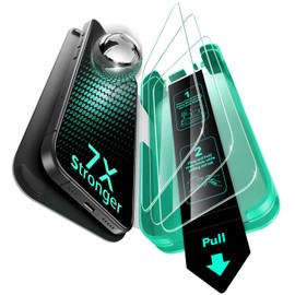 ESR 3 Pack 9H+ Glass for iPhone 16 Pro Screen Protector, [Military Grade Shatterproof & Longest Durable] Armorite Ultra-Tough Tempered Glass with UltraFit Tray