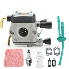 Narcilors C1Q-S97 Carburetor with Air Fuel Filter Tune-up Kit Replacement for STIHL FS38 FS45 FS46 FS55 KM55 HL45 FS45L FS45C FS46C FS55C FS55R FS55RC String Trimmer Weed Eater