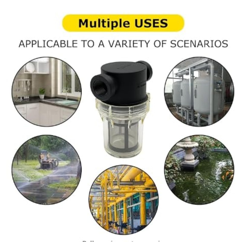 SEAFLO 1/2" Female NPT in-Line Strainer with 100 Mesh Stainless