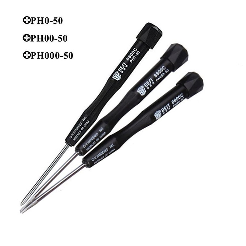 Fixinus 3-Piece Phillips Screwdriver Set with Ntistatic Nylon Spudger, Contains