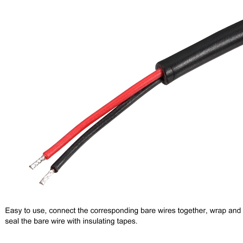 MECCANIXITY 3.5mm Male Plug to Bare Wire Open End TS