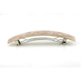 1 Patent Clasp Smooth Approx. 10 cm Long and 1.7 cm in Stripes Decor in Pink – Made in Germany – Welovebeads