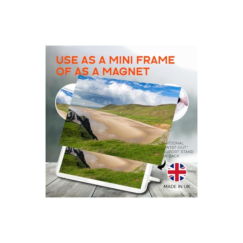Classic Rectangle Magnet with Stand - Rhossili Bay Gower Peninsula