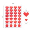 Hygloss Red Foil Heart Shape Stickers, 2 Sheets