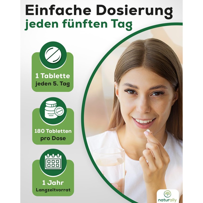 Natural Vitamin D3 K2 Tablets High Dose - 5000 IU