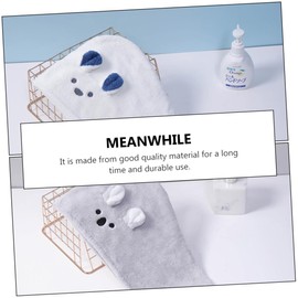 PACKOVE 3Pcs Cartoon Drying Hair Hat Super Absorbent Microfiber Hair Towel Wraps for Women Lightweight Fast Drying Dry Hair Towels Grey