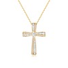 yoalincy Moissanite Cross Necklace for Women Sterling Silver Twisted Cross