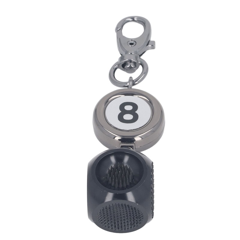 Pool Cue Tip Repair Tool with Retractable Key Ring Billiard