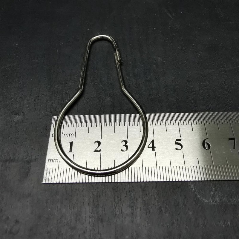 Silver Metal Shower Curtain Style Hanging Clip Chain Hooks Sorting