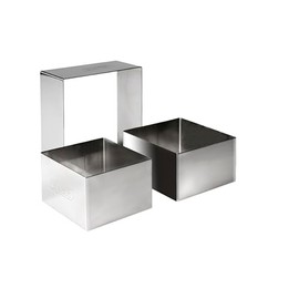 IBILI ARO CUADRADO INOX 6x6x4,50 CMS, Stainless Steel, Silber, 6 x 4.5 x 6 cm