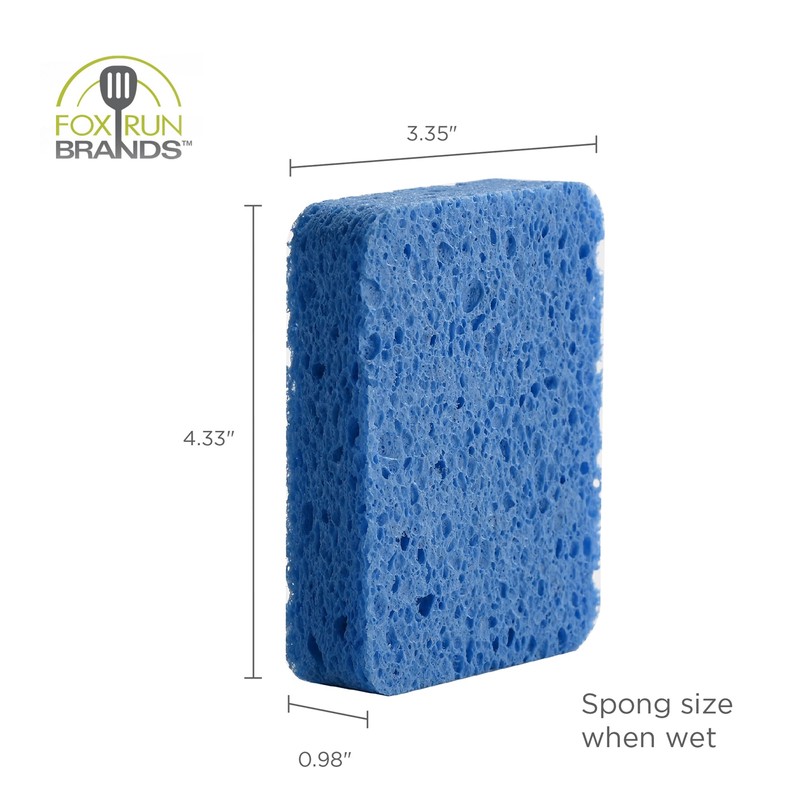 Fox Run Blue Dish Sponges, Set of 12 Scratch Free