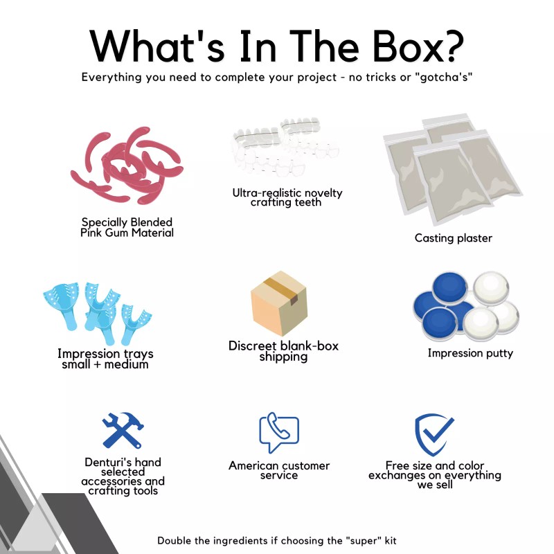 RenewaSmile DIY FULL DENTURES for beginners (ONE SIZE FITS ALL)