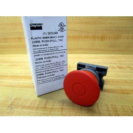 E-Stop Push Button, Non-Ill, 22Mm, 1Nc, Red