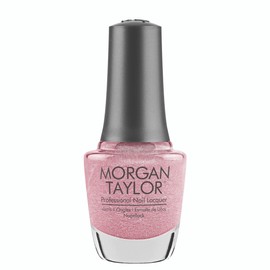 Morgan Taylor Nail Lacquer (June Bride) Pink Sparkle Professional Lacquer, Vibrant, Chip-Resistant, Fast-Drying, Long-Lasting, High-Shine, Perfect for Manicures & Pedicure, 0.5 ounce.