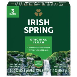 Irish Spring Deodorant Soap Bars Original, 3 Count
