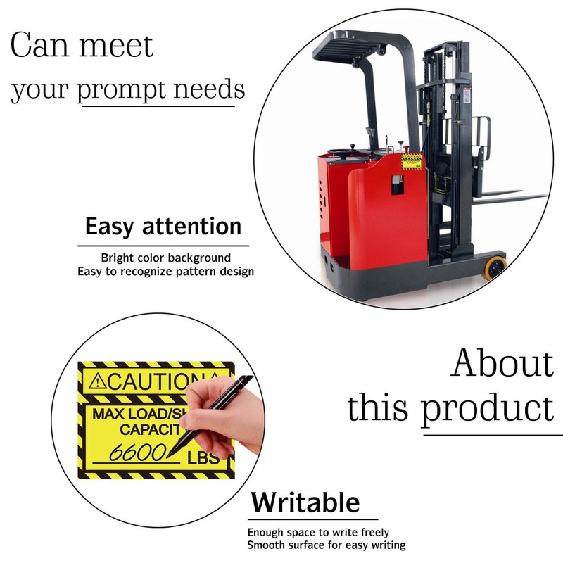 Pallet Rack Capacity Labels 3×4 Inch Caution MAX Load/Shelf LBS