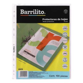 Protector De Hojas Ligero Barrilito, Tamaño Carta -100 Pzs