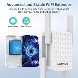 WiFi Extender Signal Booster Up To 10000 sq.ft Coverage