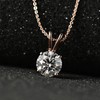 Radianta 1Ct Moissanite Solitaire Pendant Necklace, Diamond Necklace in Vermeil