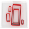 Custom Cutters Rectangle Shaped Cutters | Set of 5 Plastic